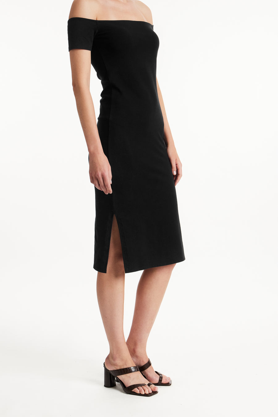 People Tree Fair Trade, Ethical & Sustainable Emer Dress in Black 95% organic certified cotton, 5% elastane