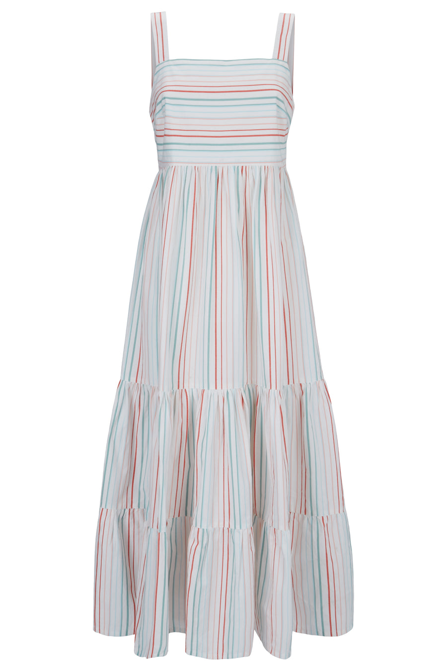 People Tree Fair Trade, Ethical & Sustainable Lea Striped Dress in Multi coloured 100% Organic Cotton