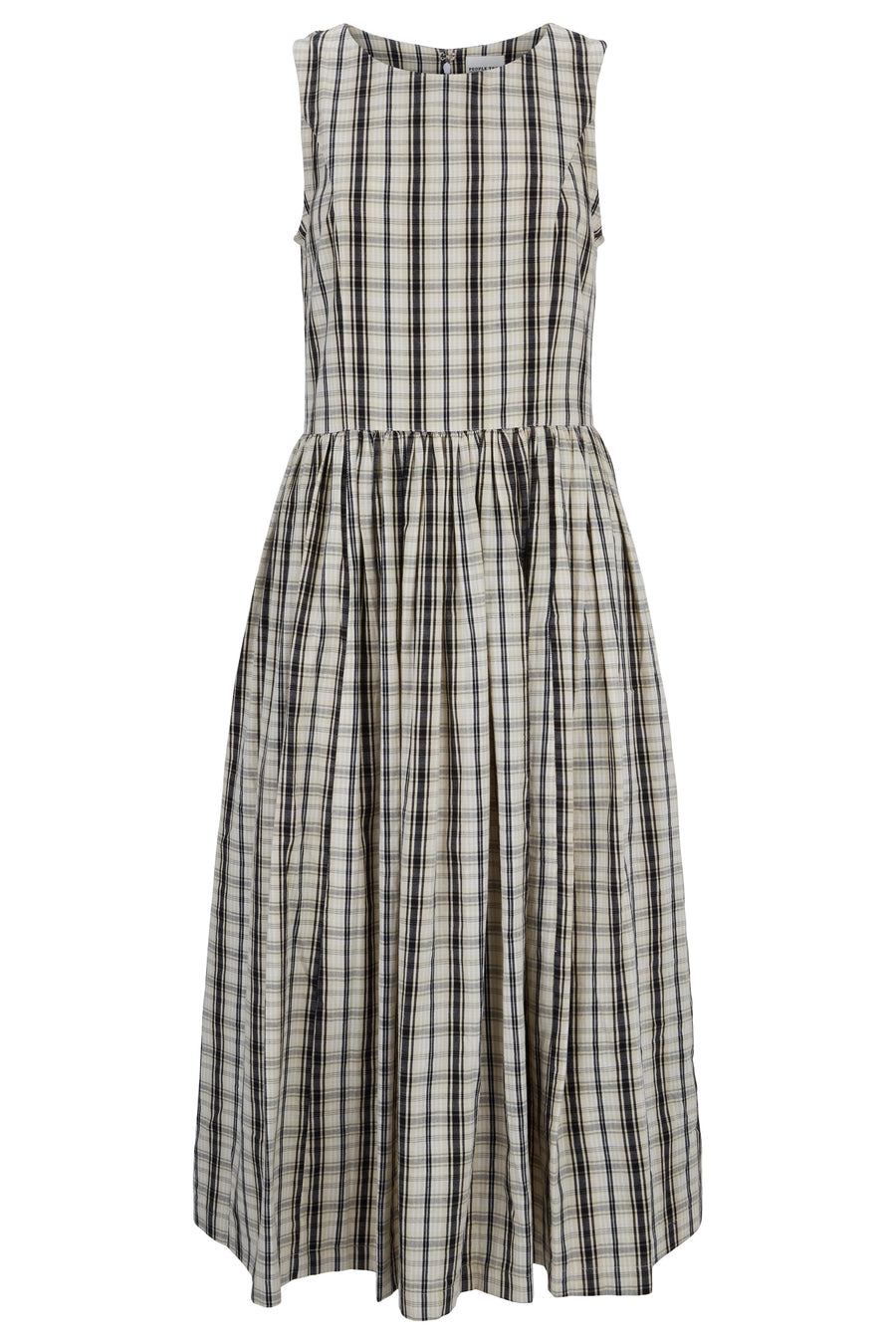 People Tree Fair Trade, Ethical & Sustainable Malin Checked Dress in Black check 100% Organic Cotton
