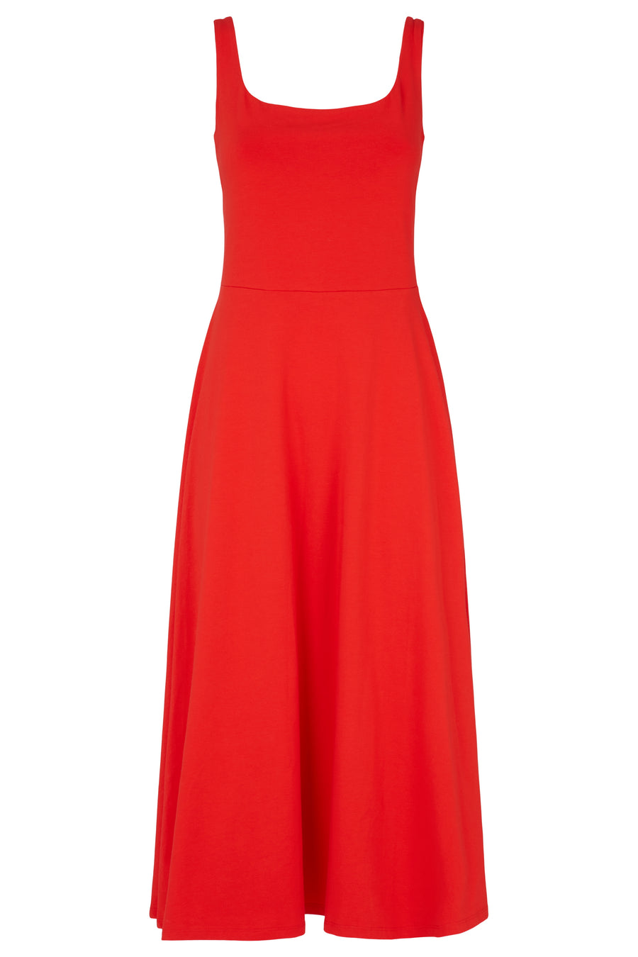 People Tree Fair Trade, Ethical & Sustainable Tyra Dress in Red 95% organic certified cotton, 5% elastane